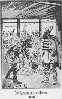 Der Gospodarz kam herbei.