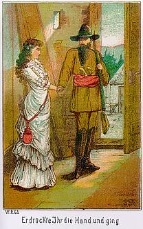 Er drückte ihr die Hand und ging.