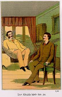 Der Alkalde hörte ihm zu.